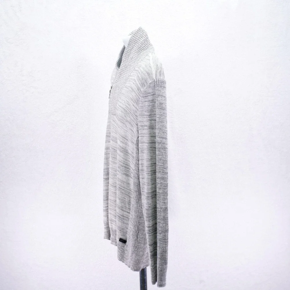 I.N.C. International Concepts -Large- Heather Gray Sweater Mock Neck Cotton Knit
